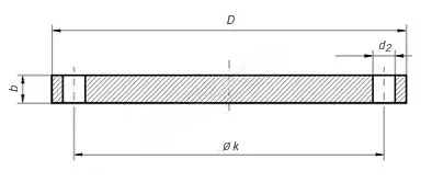 Заглушка фланцевая Китай 1″ Ду25 Ру16 нержавеющая сталь AISI304, DIN 2527