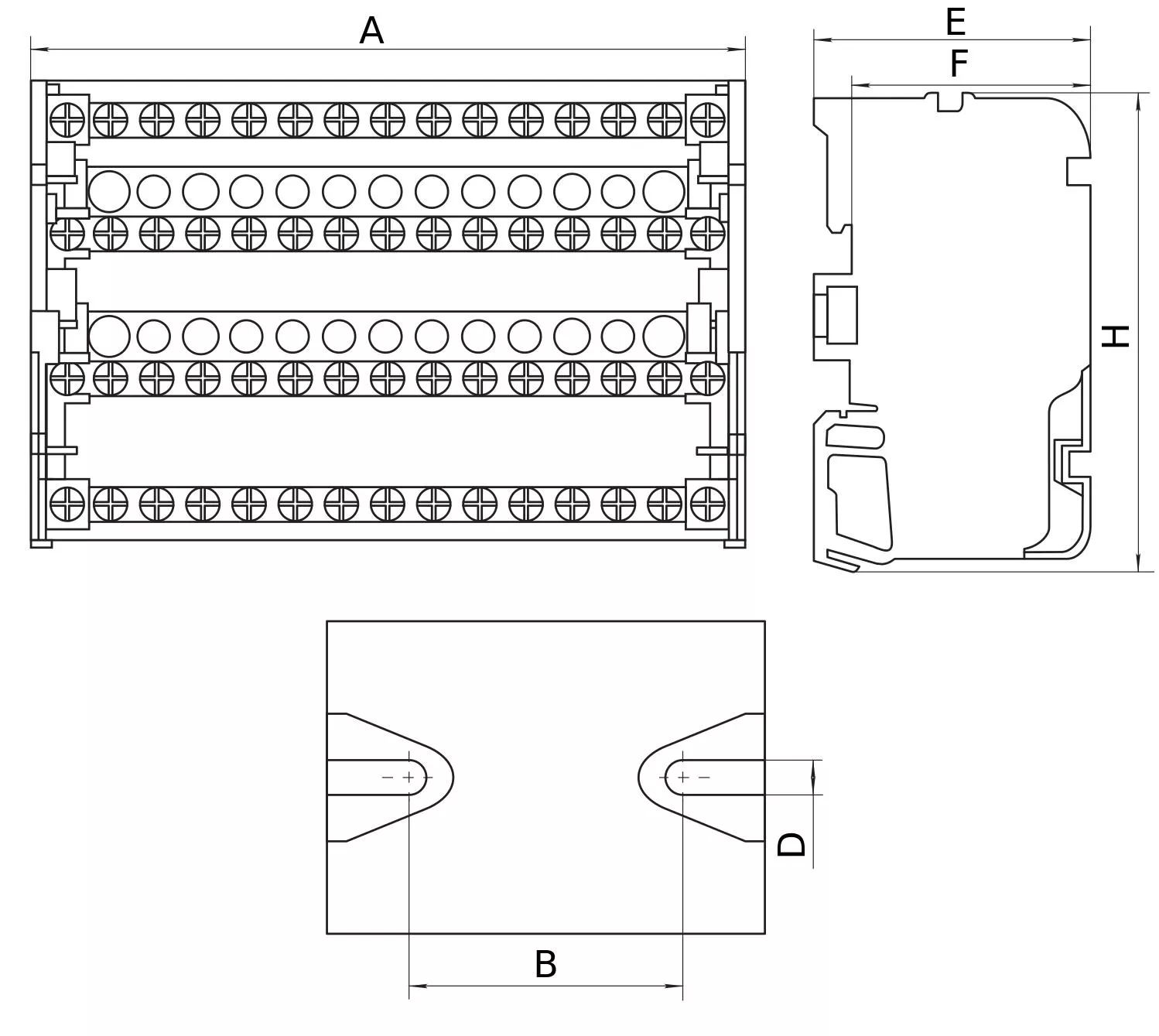 Шины на DIN-рейку ЭРА NO-224-16 в корпусе кросс-модуль ШНК 4х11 3L+PEN, количество полюсов - 4, количество зажимов на полюс - 11 Б0043934 Шины на DIN-рейку ЭРА NO-224-16 в корпусе кросс-модуль ШНК 4х11 3L+PEN, количество полюсов - 4, количество зажимов на полюс - 11 Б0043934