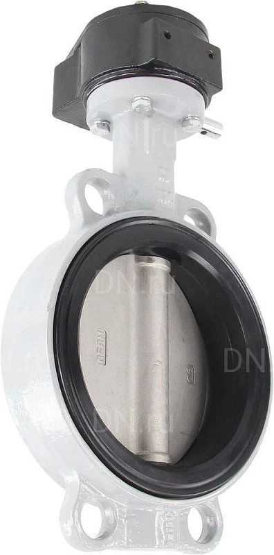 Затвор дисковый поворотный ABRA BUV-VF863D Ду400 Ру16 межфланцевый, корпус - чугун GG25, диск - нержавеющая сталь AISI 316, уплотнение - NBR, с редуктором
